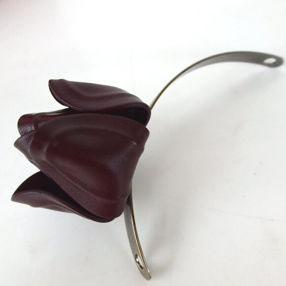 Authentic Salvatore Ferragamo Flower motif belt leather/metal [Used] - Picture 5 of 6